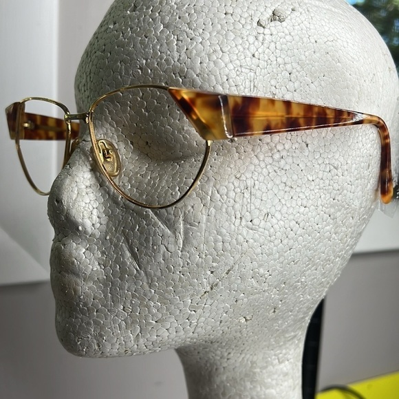 Missoni 90’s Vintage Tortoise Shell Gold Eyeglasses M165 358 Made in Italy - Picture 4 of 11